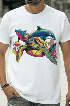 Pop art idée : t-shirt animaux marins