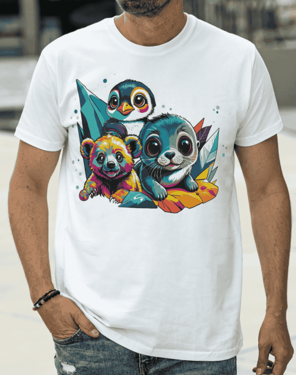 T shirt pop art : animaux polaires