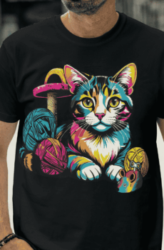 Pop art outfit : t-shirt chat