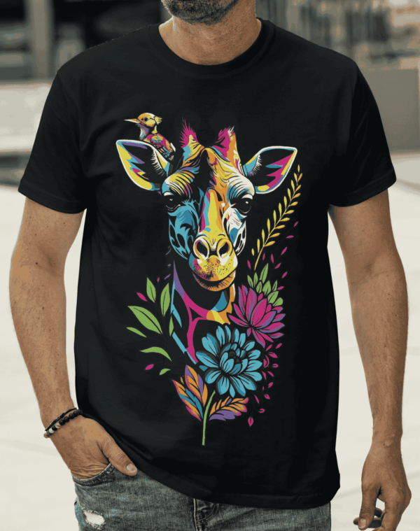 Pop art motif : t-shirt girafe – Image 2
