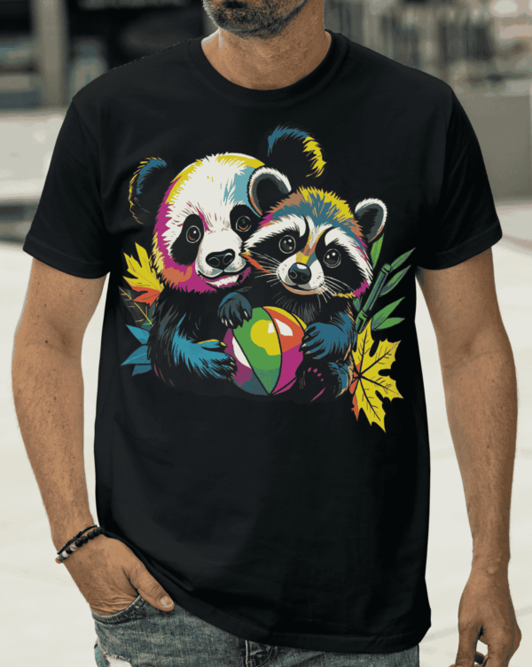 Pop art t shirt : panda