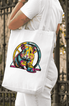 Pop art objet : tote bag hamster