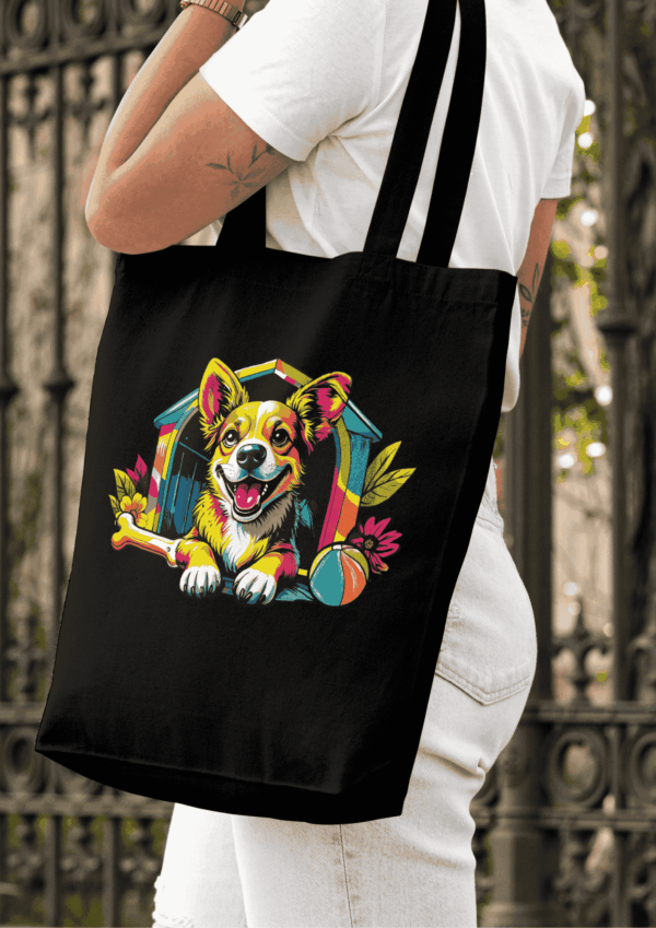 Pop art illustration : tote bag chien – Image 2