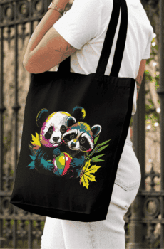 Culture pop art : tote bag panda