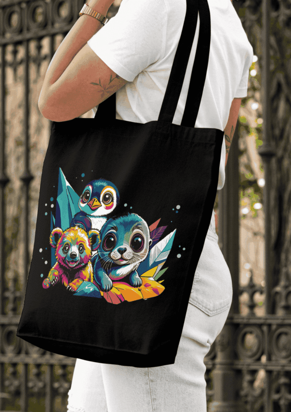 Design pop art : tote bag animaux polaires – Image 2