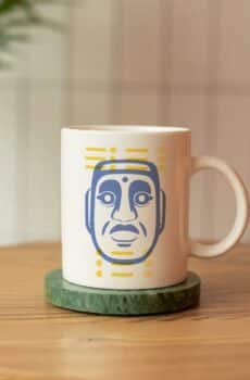Masque aztèque dessin : mug