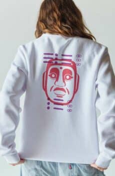 Maya pullover : masque rouge et violet