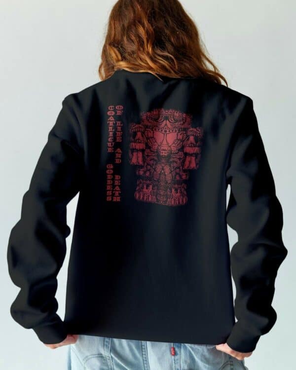 Pierre aztèque : pull goddess design rouge – Image 2