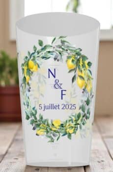 Gobelet mariage personnalisé : Thème Dolce Vita