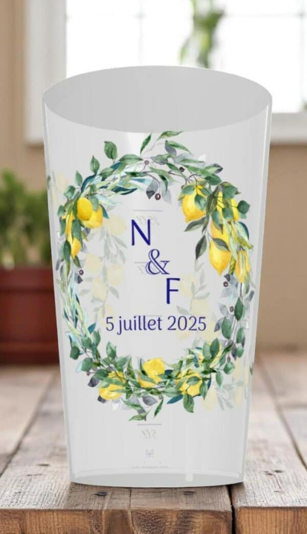 Gobelet mariage personnalisé : Thème Dolce Vita