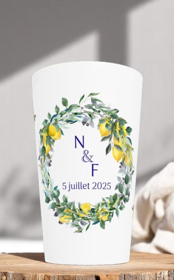 Gobelet Mariage Personnalisé – Thème Dolce Vita – Image 2