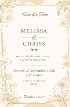 Faire-Part  18,2 x 11,7 cm