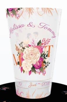 Ecocup Mariage Personnalisé – Thème Acidulé Fuchsia & Orange